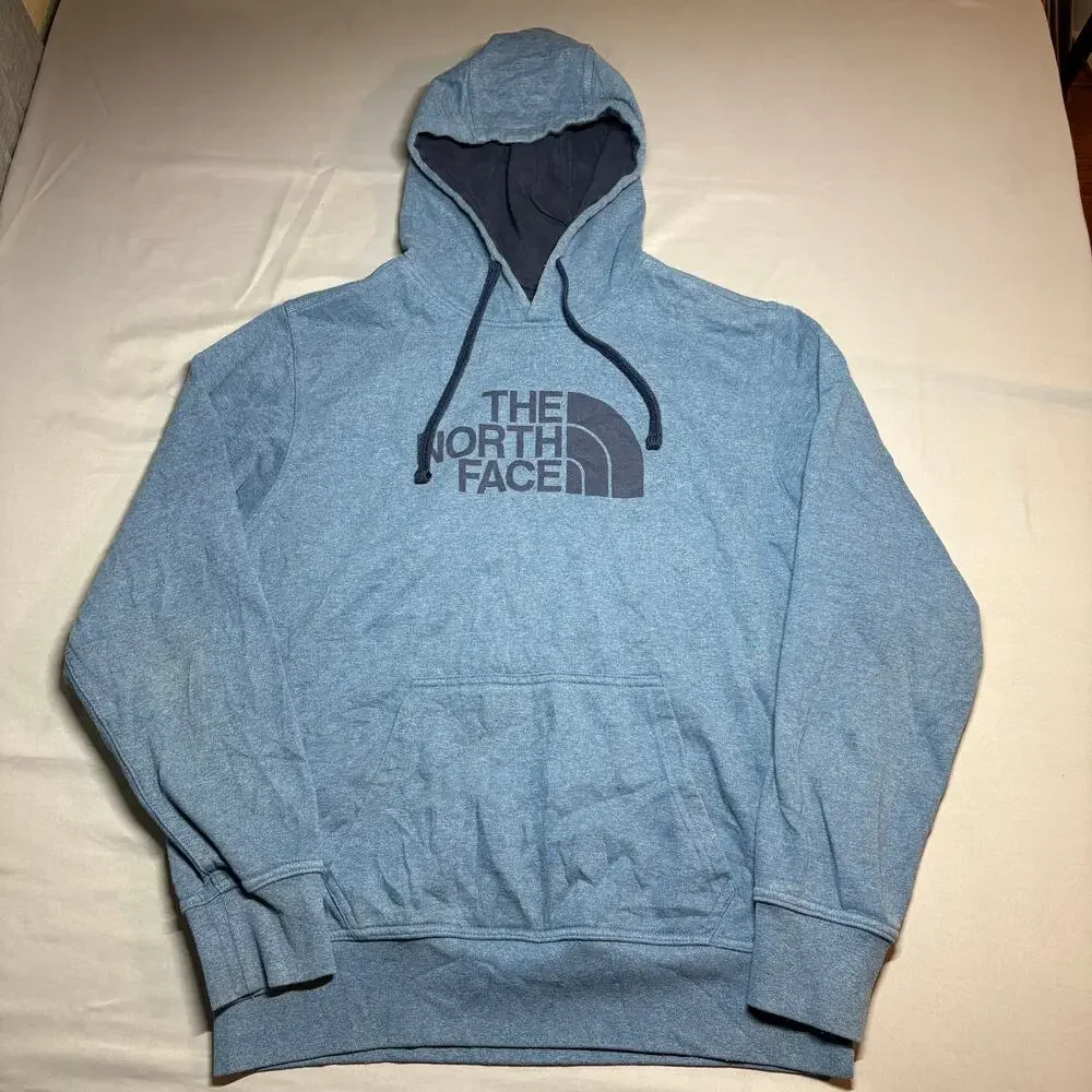 The north face mens blue hoodie